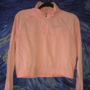 Pink nike quarter-zip